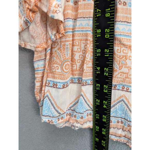 Emma G Cold Shoulder Top Crochet Lace Peasant Boho Tunic Rayon Womens Size L NWT - Picture 7 of 11